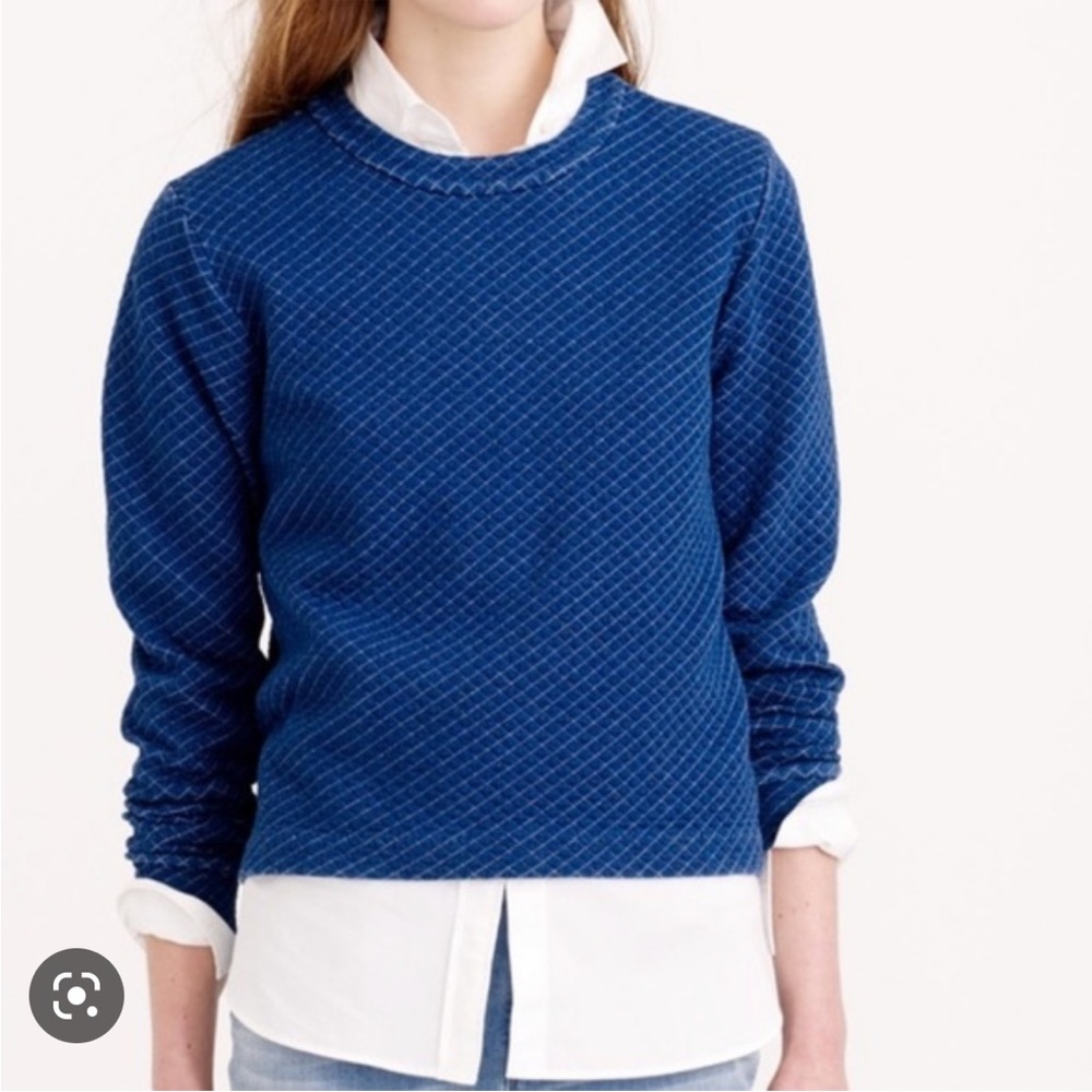 J.Crew Quilted Cropped Sweatshirt